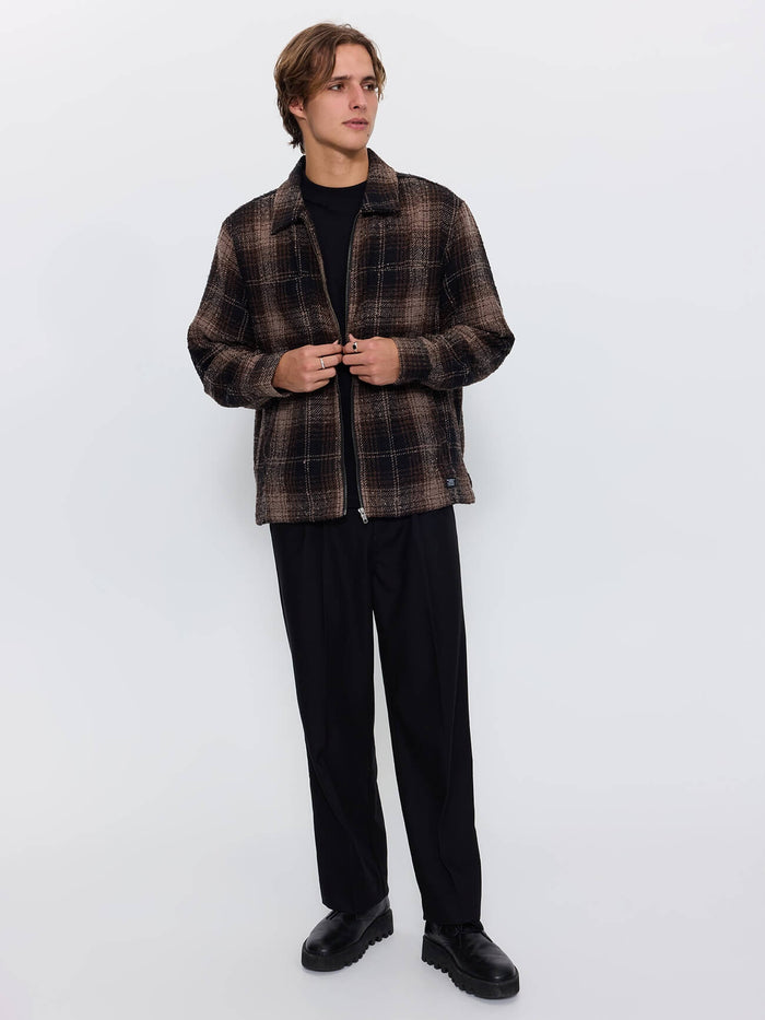 Primitive Cropped Flannel Jacket - Falcon XS
