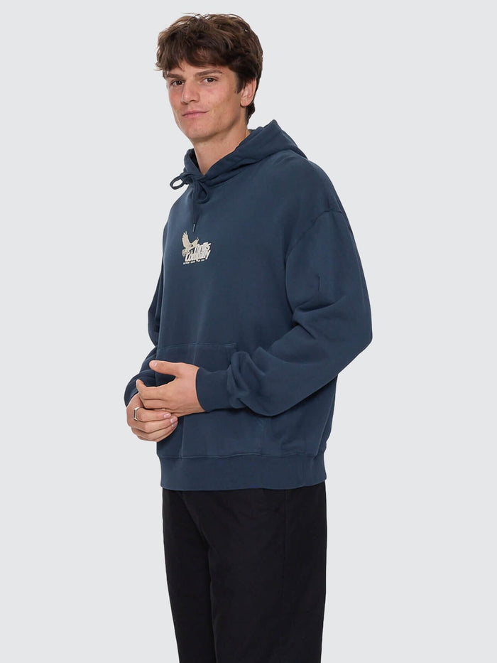 Between Chaos & Calm Slouch Pull On Cropped Hood - Federal Blue XS