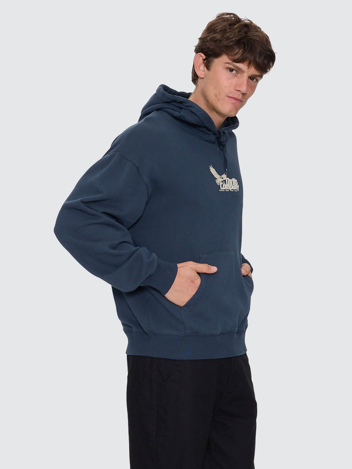 Between Chaos & Calm Slouch Pull On Cropped Hood - Federal Blue XS