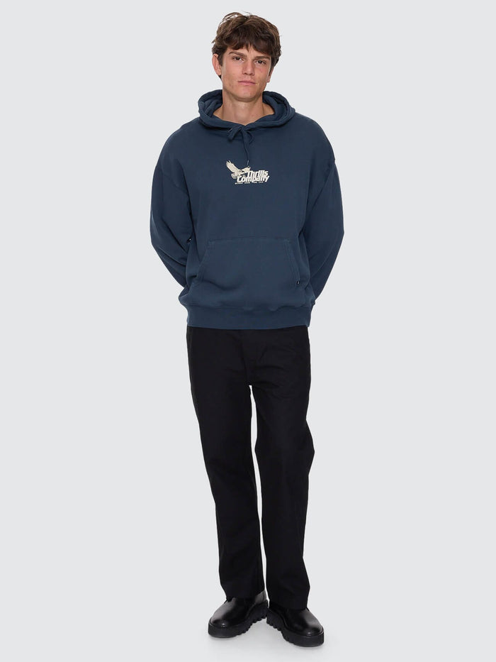 Between Chaos & Calm Slouch Pull On Cropped Hood - Federal Blue XS