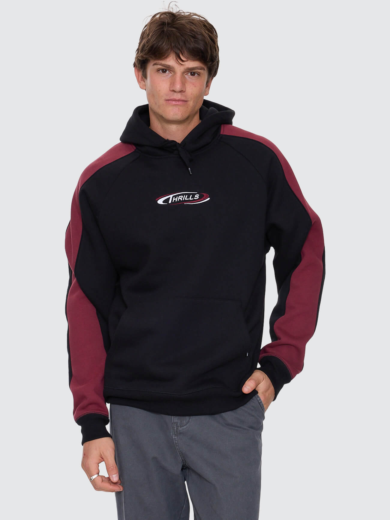 Spectral Raglan Panel Cropped Hood - Black XS