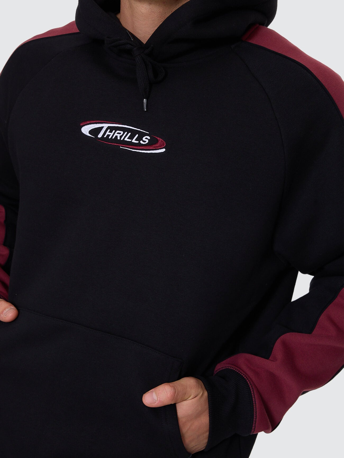 Spectral Raglan Panel Cropped Hood - Black XS