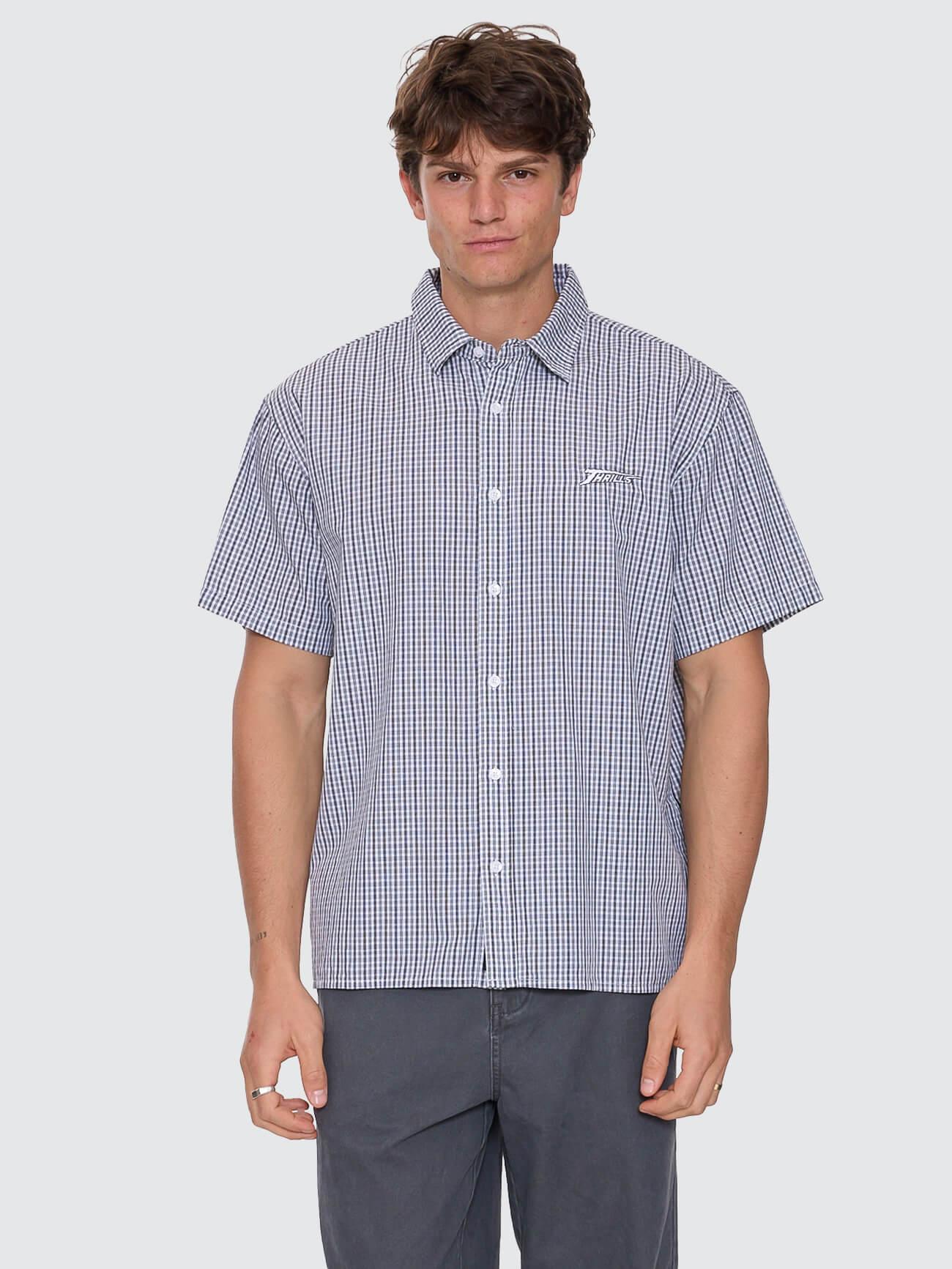 Heavy Voltage Cropped Short Sleeve Shirt - White XS