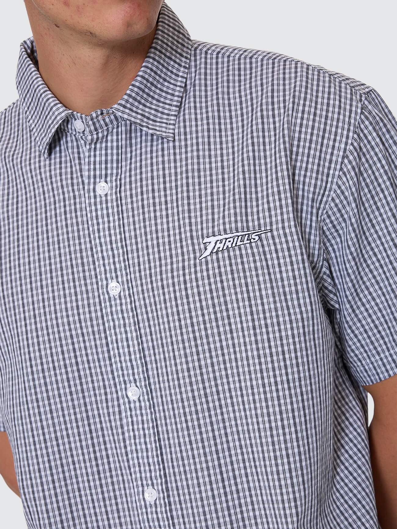 Heavy Voltage Cropped Short Sleeve Shirt - White XS