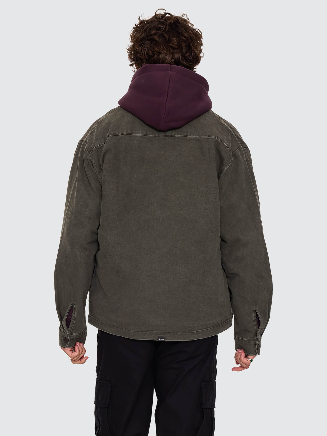 Against All Odds Cropped Overshirt - Oil Green