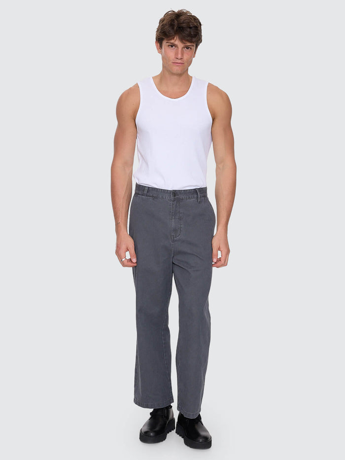 Stagger Big Slacker Cropped Pant - Dark Charcoal 26