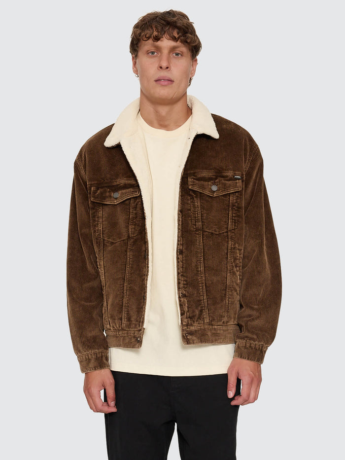 Oversized Sherpa Wanderer Cord Jacket - Postal Brown XS