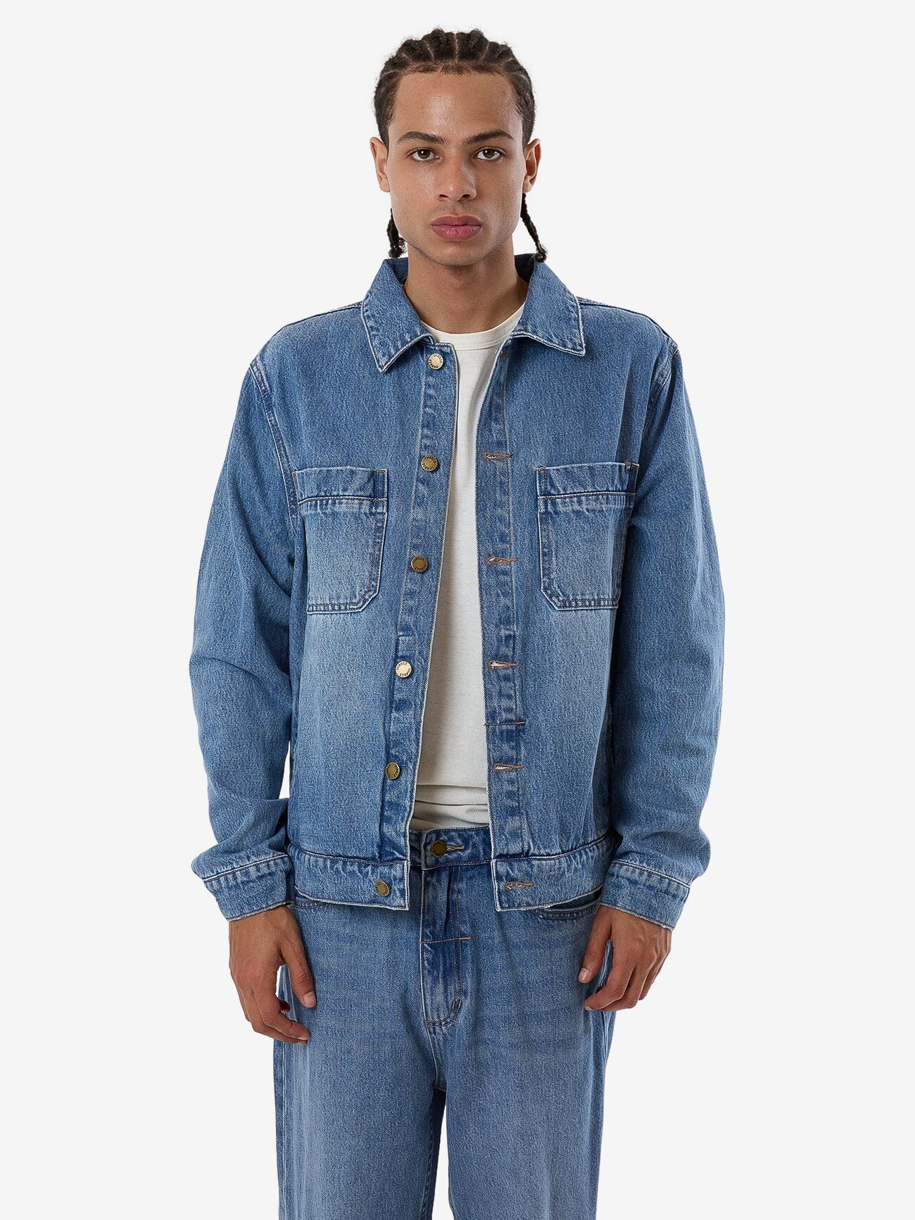 Canyon Oversized Denim Jacket - Dark Dust Blue