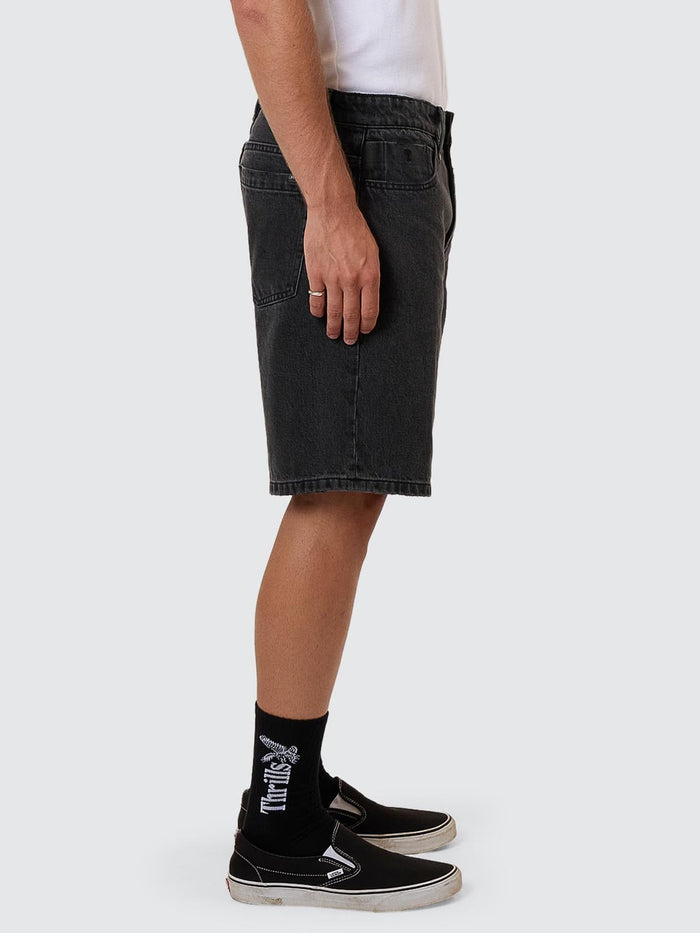 Slacker Denim Short - Ash Black 26