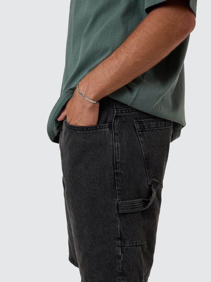 Slacker Denim Short - Ash Black 26
