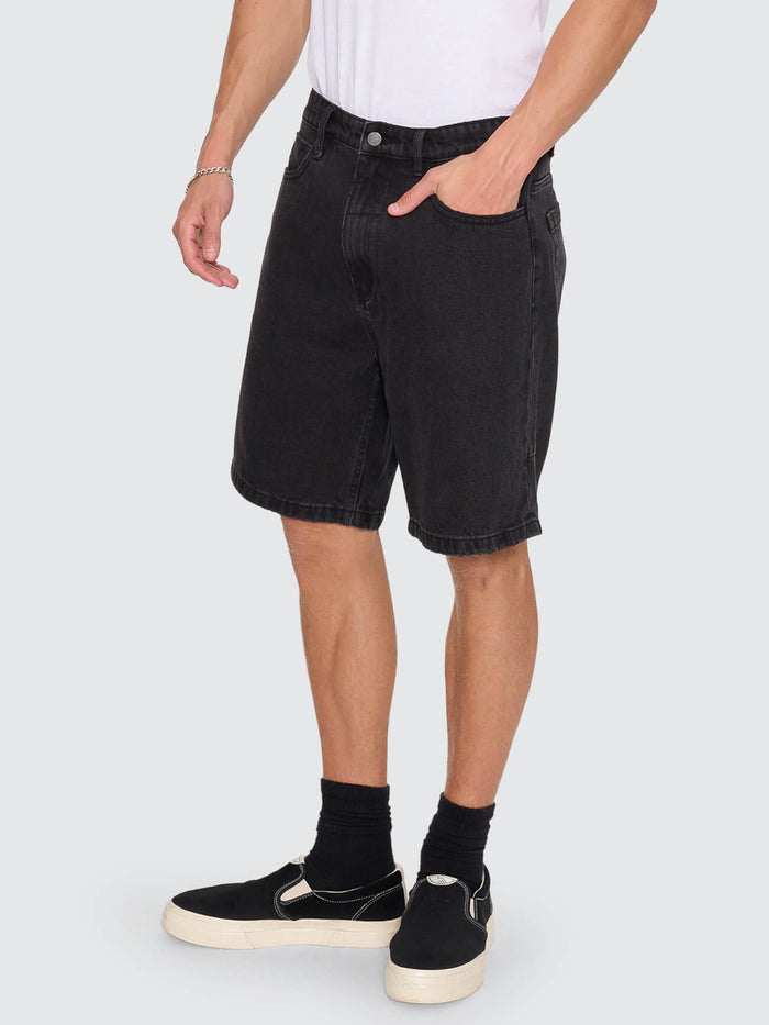 Slacker Denim Short - Aged Black 28