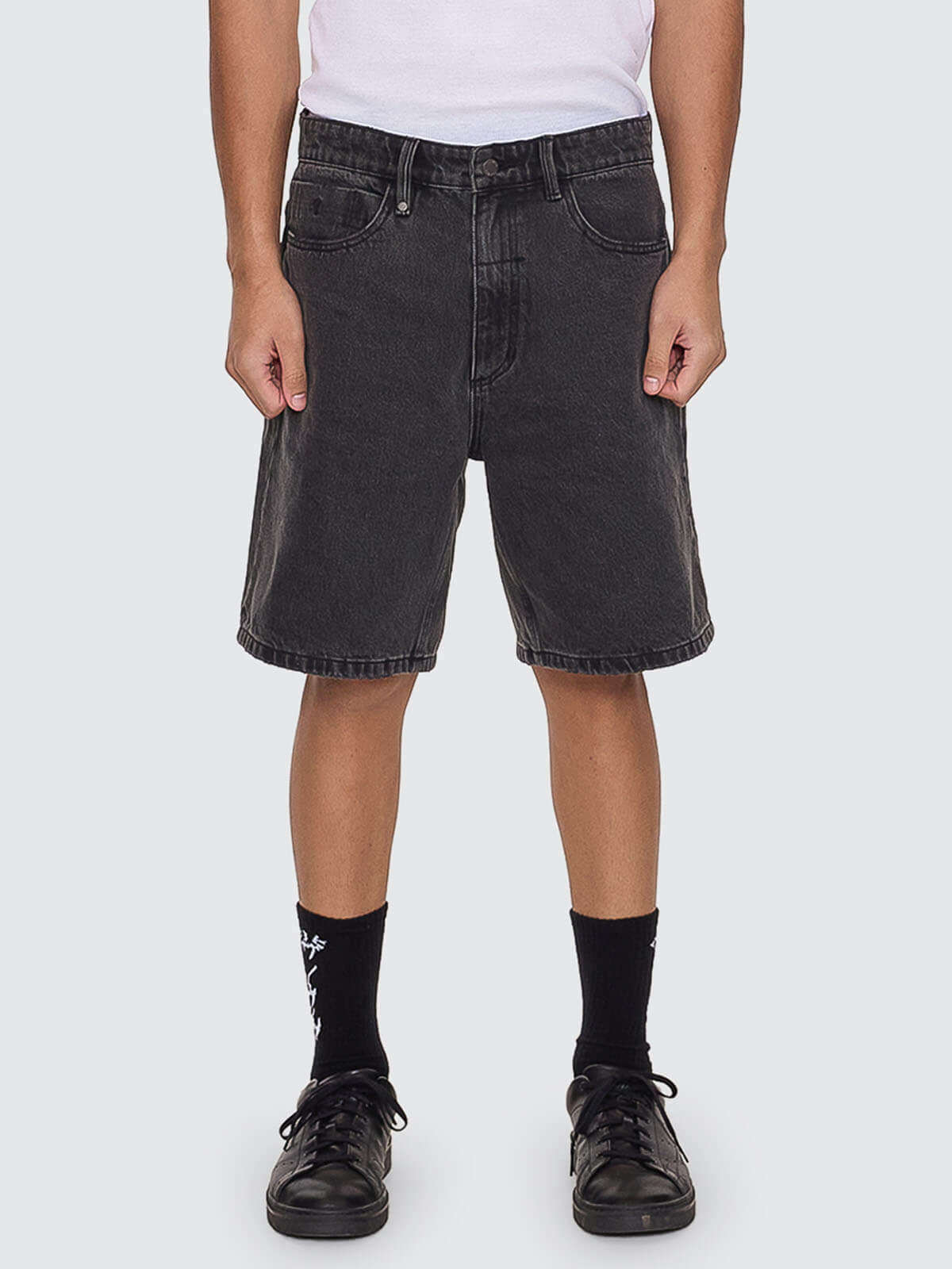 Slacker Denim Short - Aged Black 28
