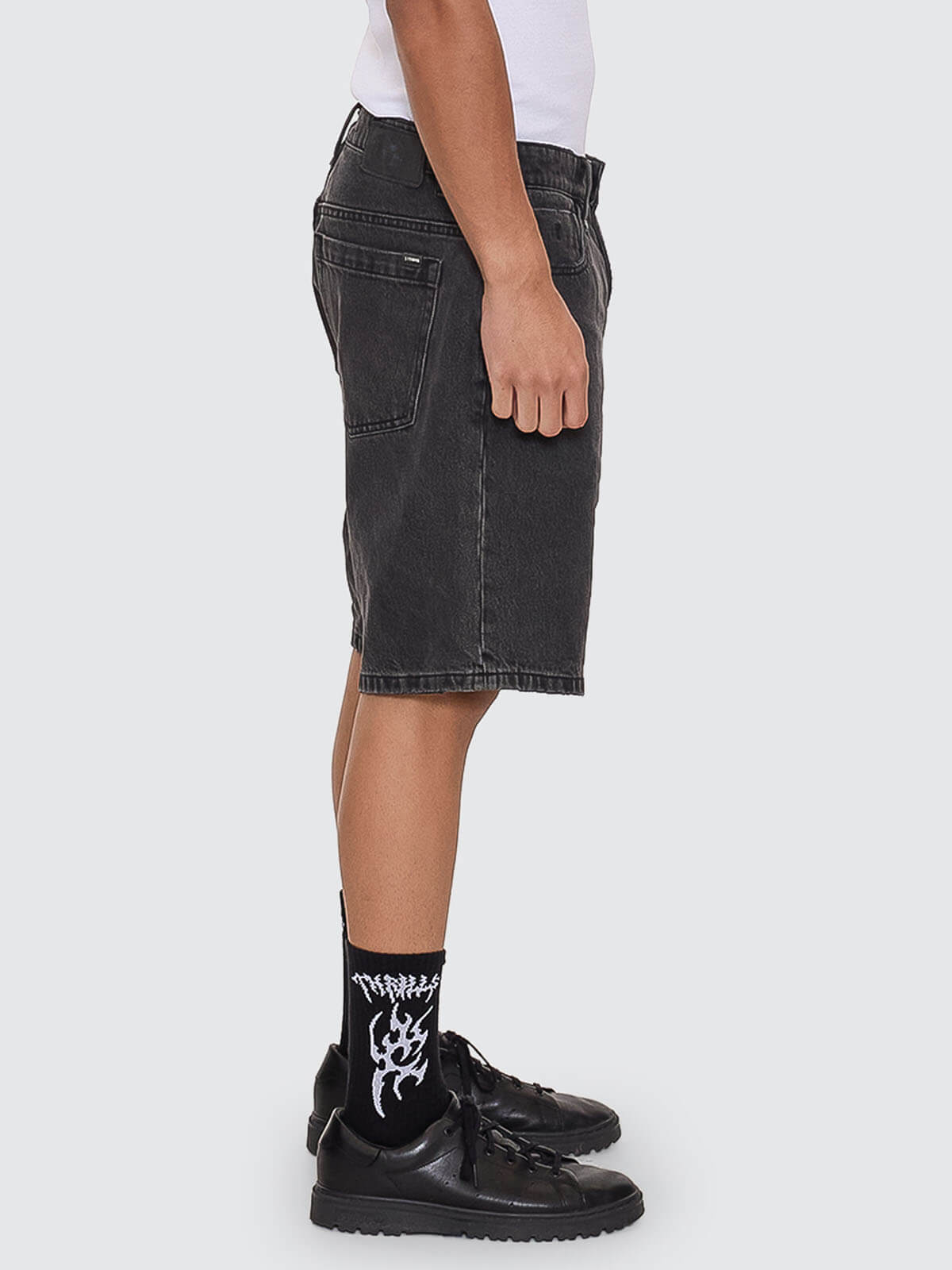 Slacker Denim Short - Aged Black 28