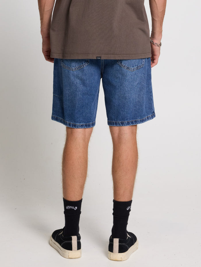 Slacker Relaxed Denim Short - Darker Dust Blue 26