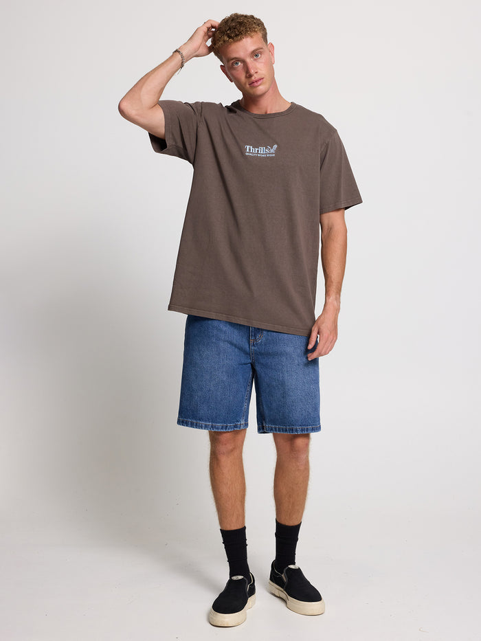 Slacker Relaxed Denim Short - Darker Dust Blue 26