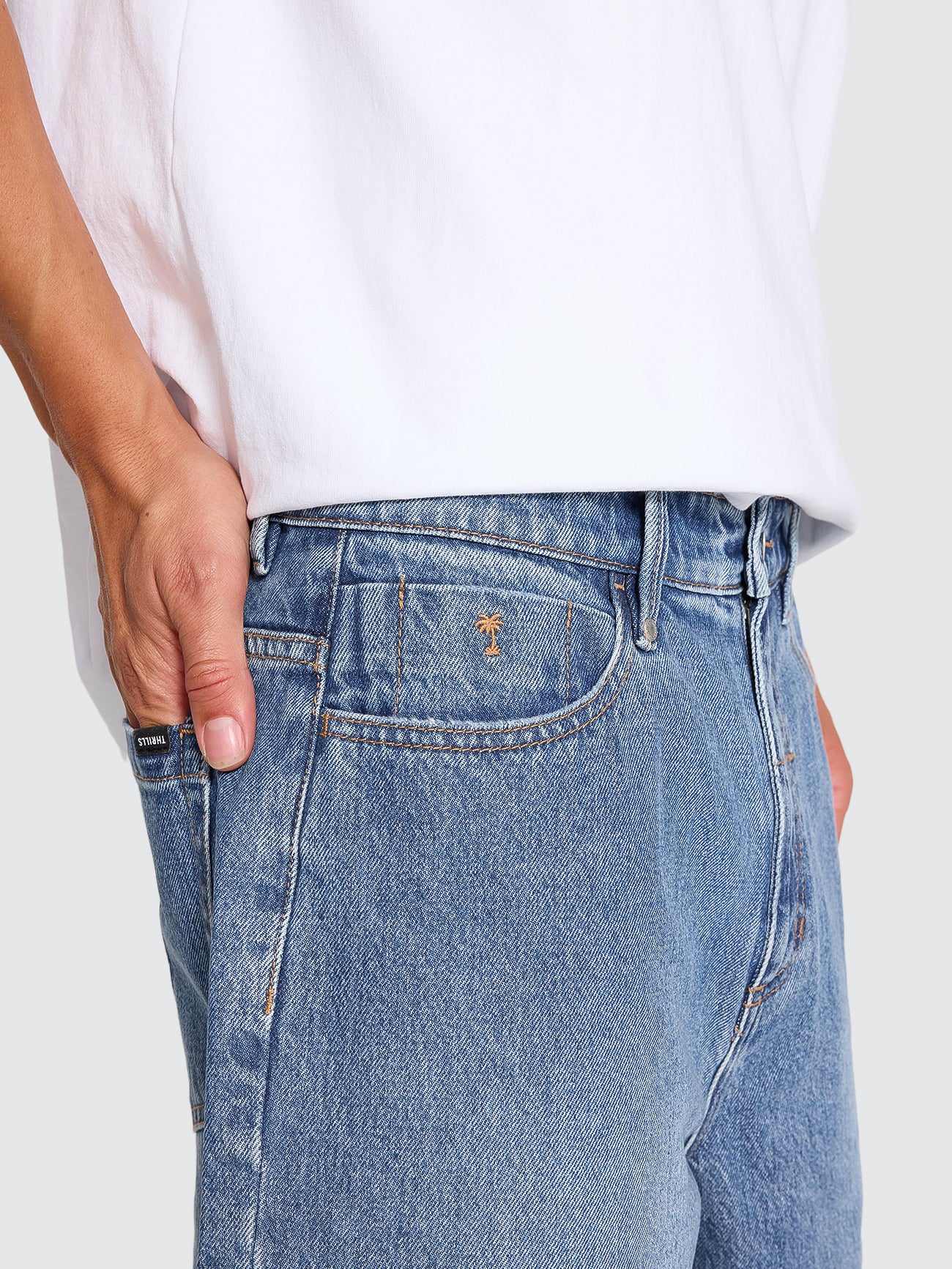 Slacker Relaxed Denim Short - Darker Dust Blue