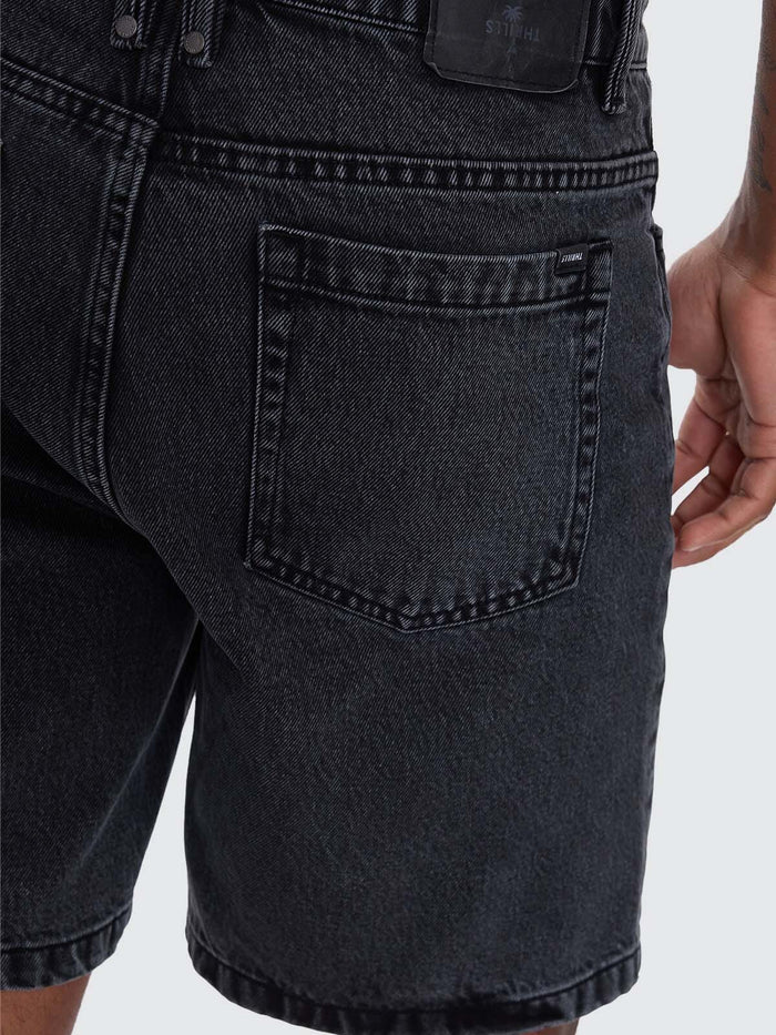 Slacker Relaxed Denim Short - Ebony 26