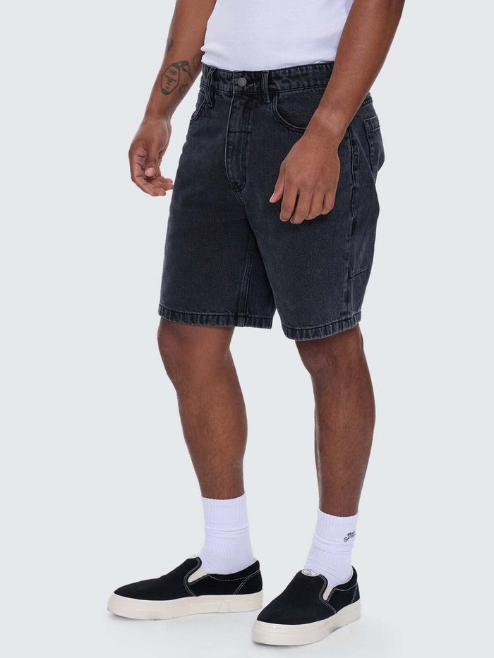 Slacker Relaxed Denim Short - Ebony 26