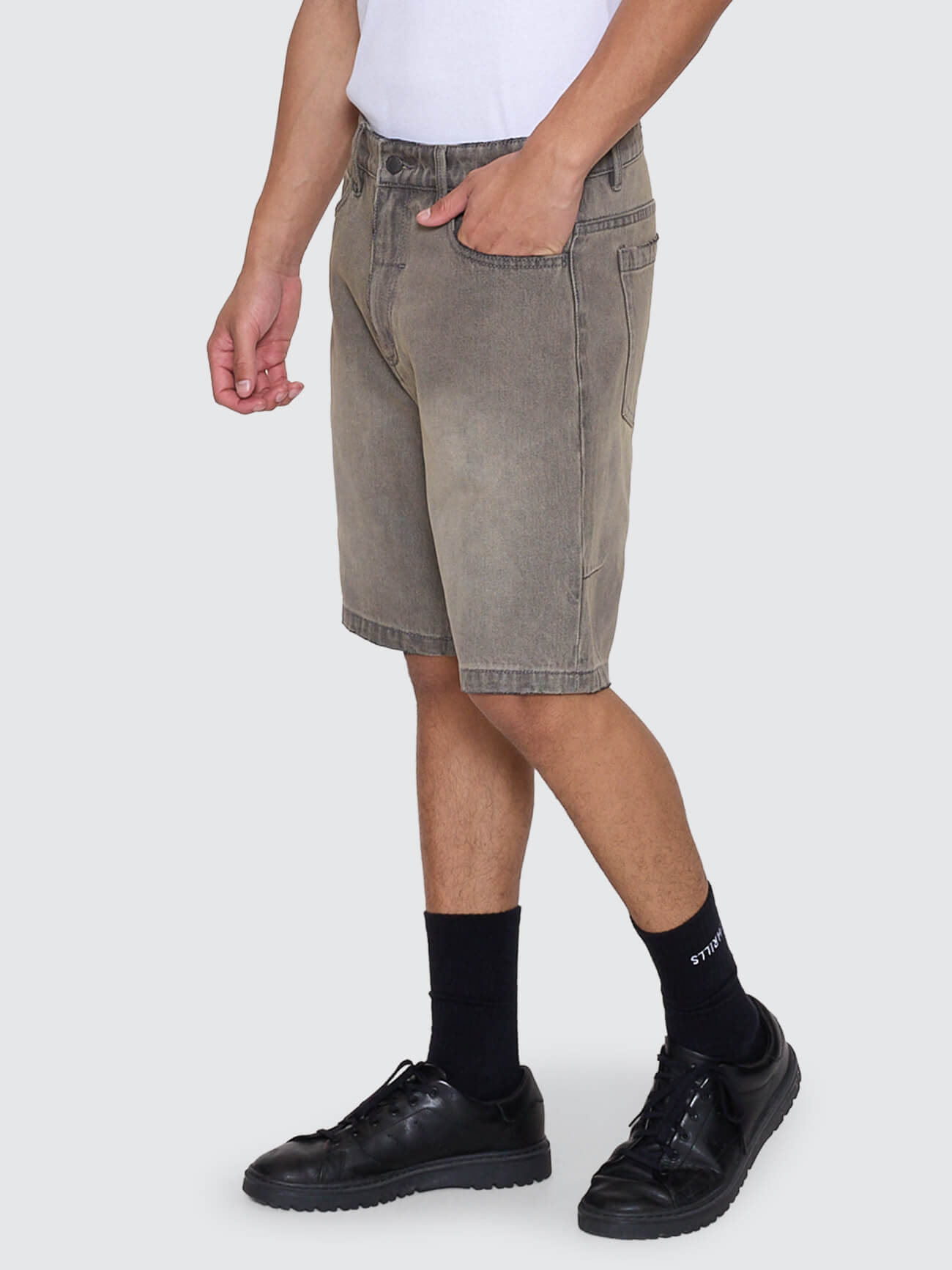 Slacker Relaxed Denim Short - New Grey 26