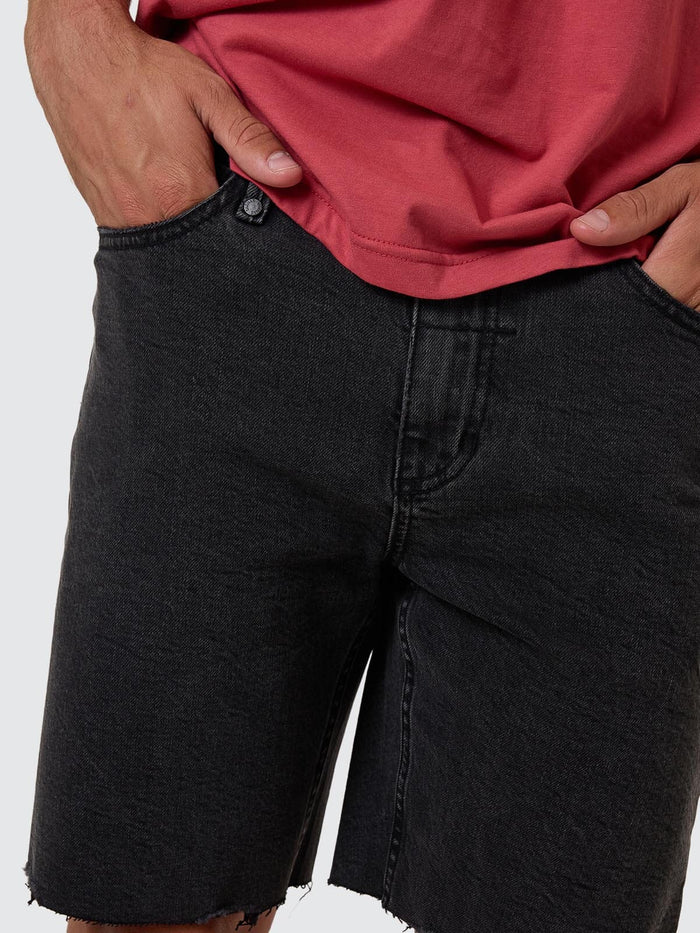 Bones Denim Short - Ash Black 26