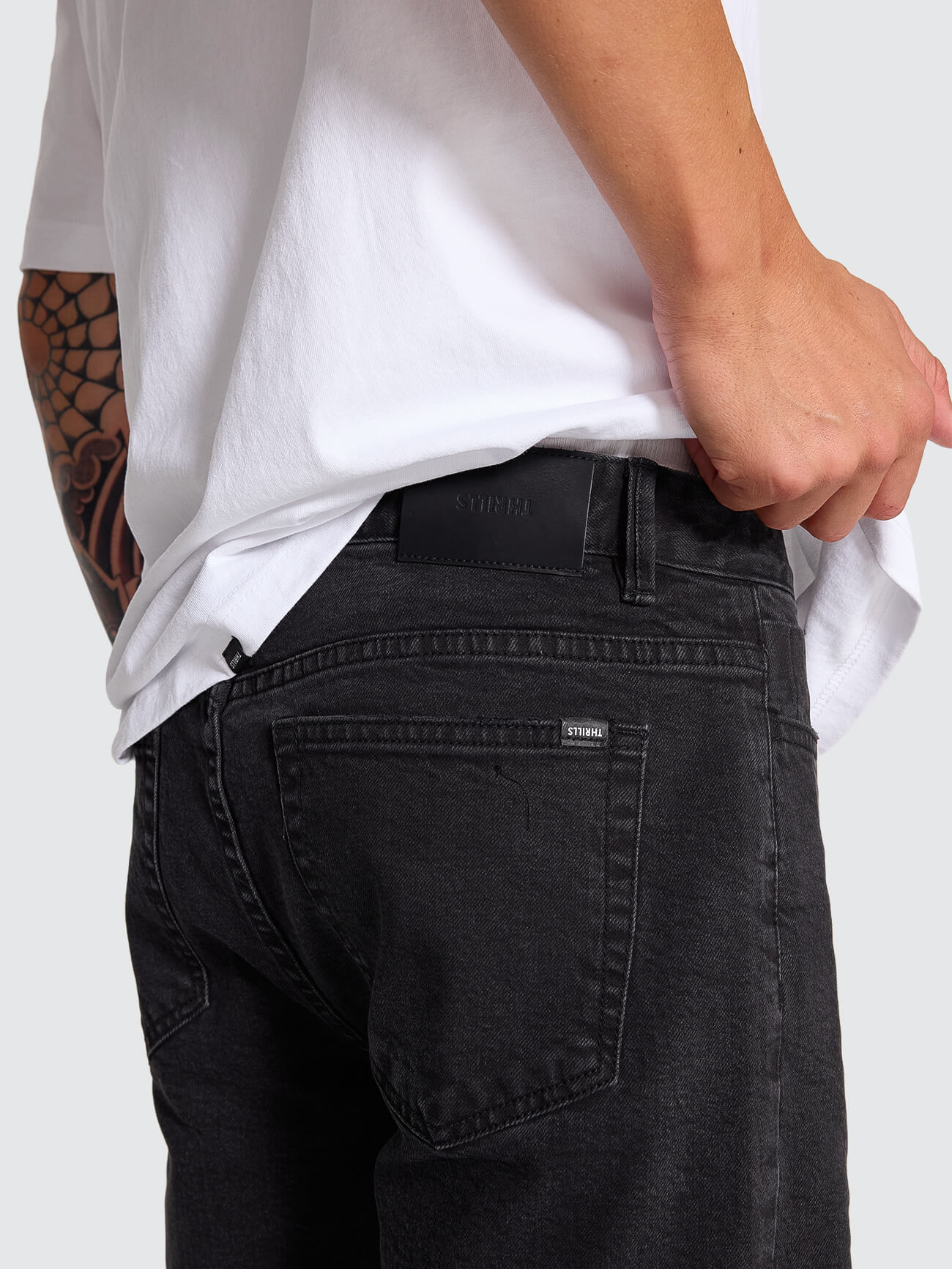 Bones Denim Short - Aged Black 28