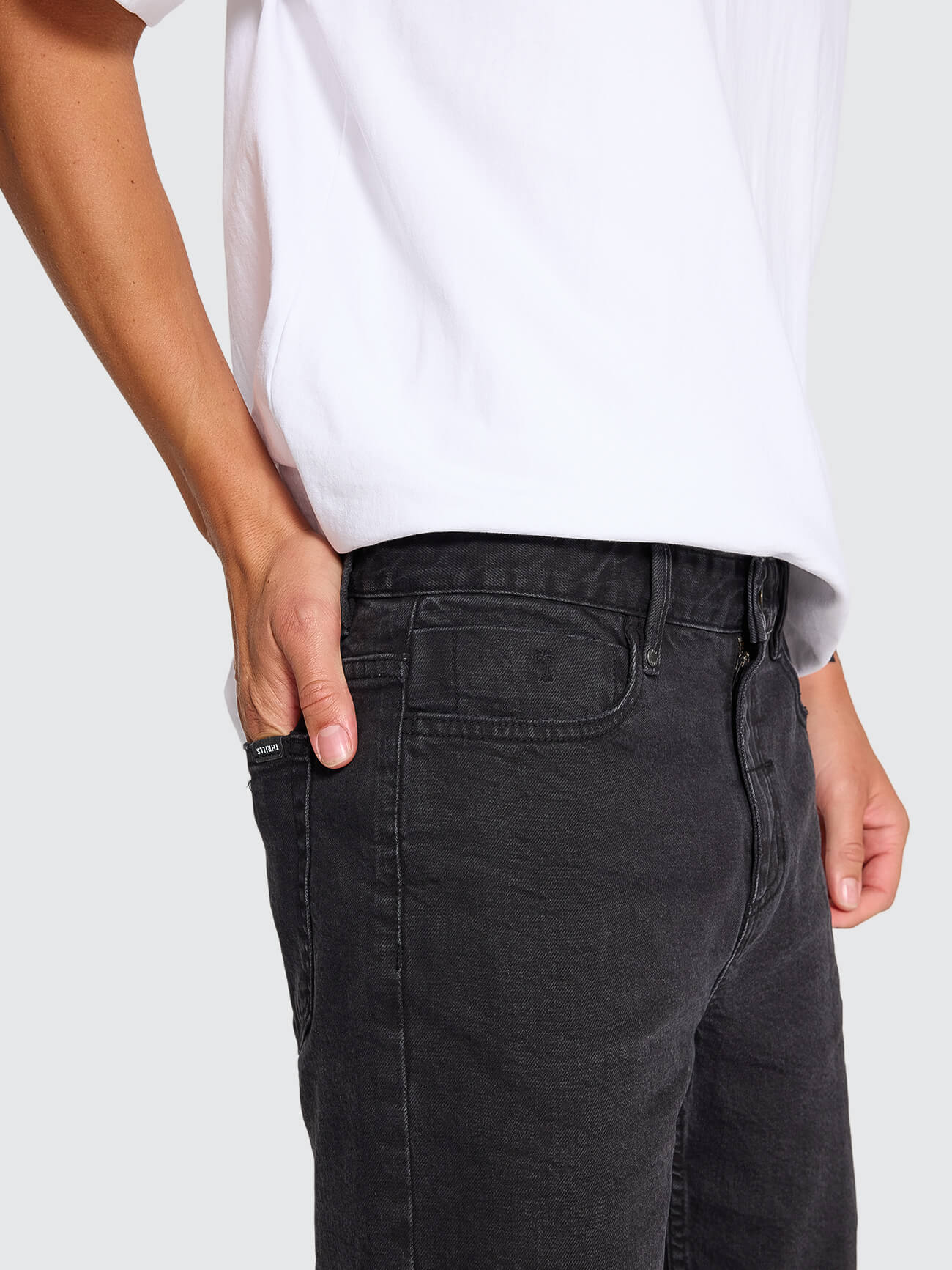 Bones Denim Short - Aged Black 28