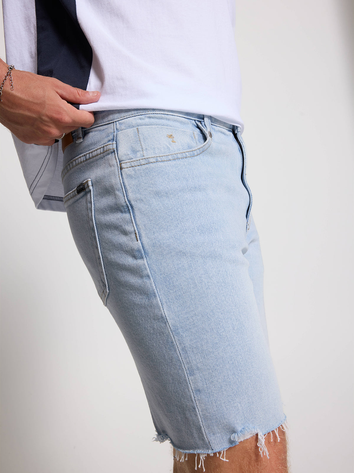 Bones Denim Short - Light Ash Blue 28