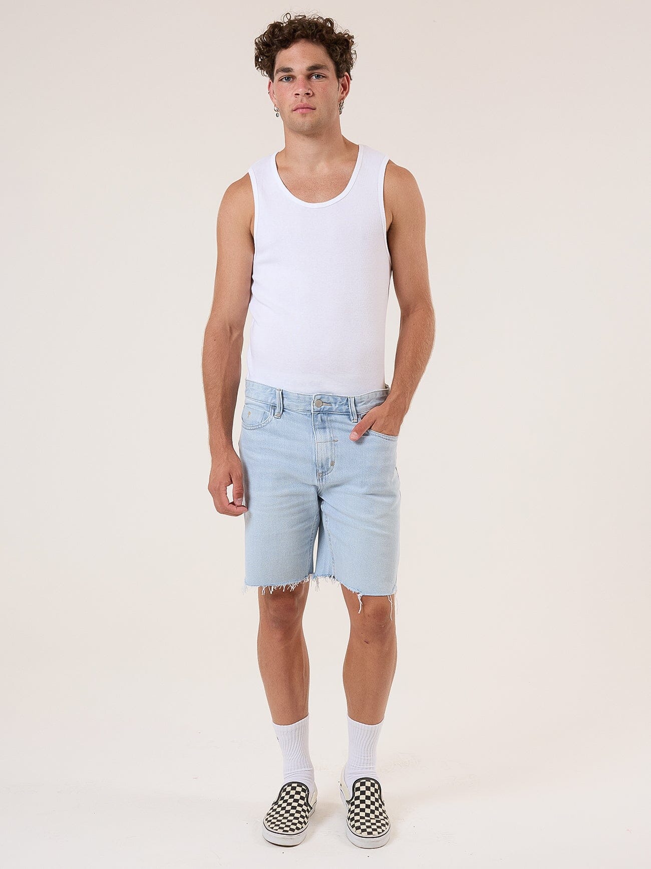 Bones Denim Short - Light Ash Blue