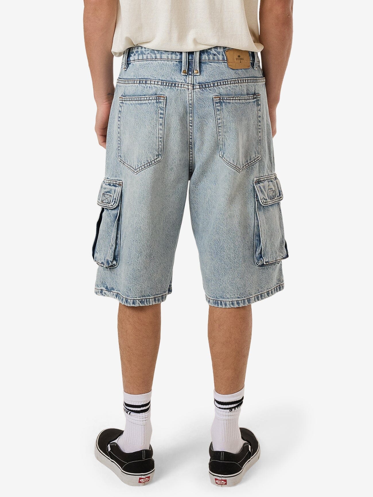 Big Slacker Denim Cargo Short - Tainted Blue 26