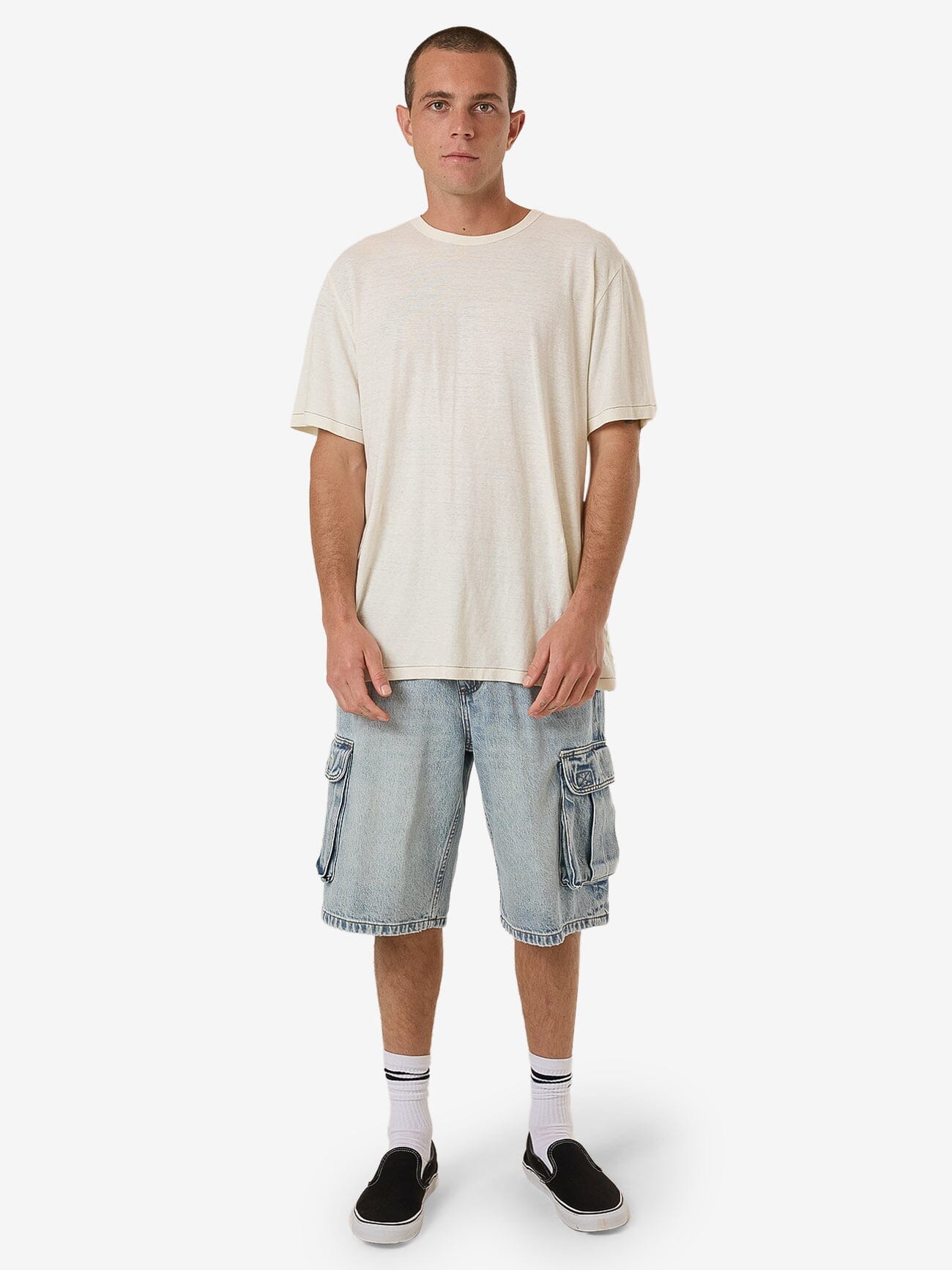 Big Slacker Denim Cargo Short - Tainted Blue 26