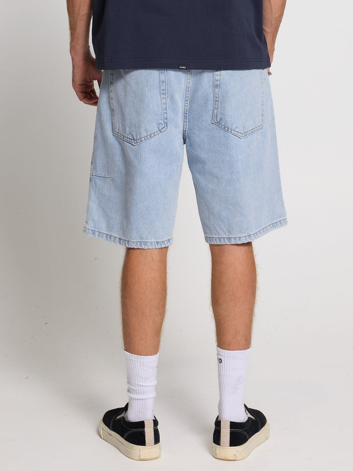 Mid Slacker Relaxed Denim Short - Serenity Blue 26