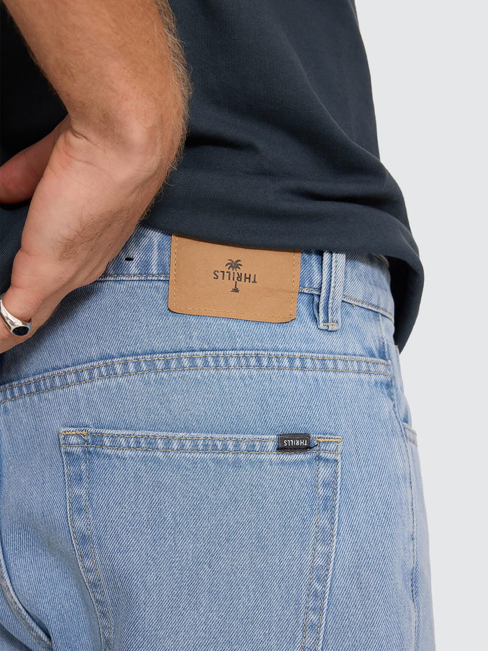 Chopped Straight Cropped Denim Jean - Ageless Blue 28