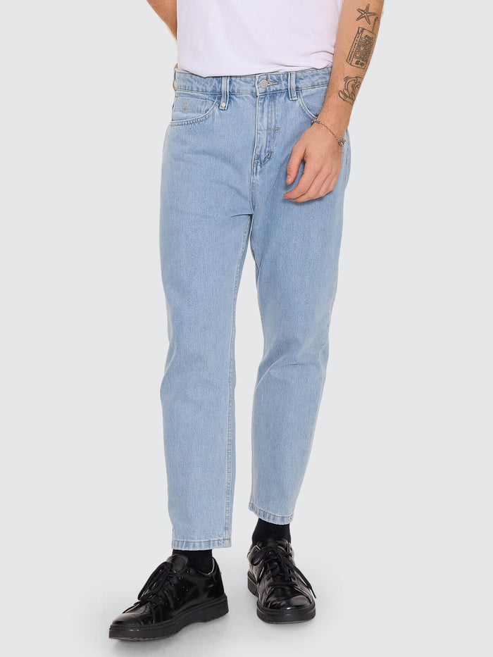 Chopped Straight Cropped Denim Jean - Ageless Blue 28