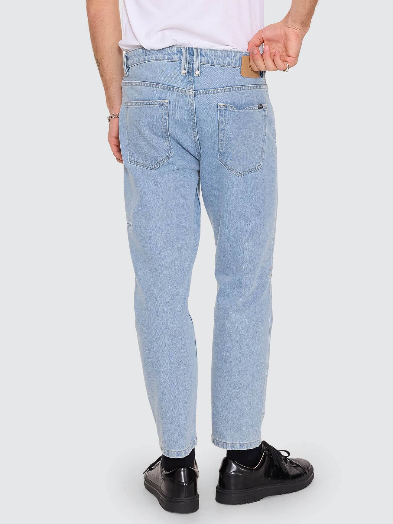 Chopped Straight Cropped Denim Jean - Ageless Blue 28