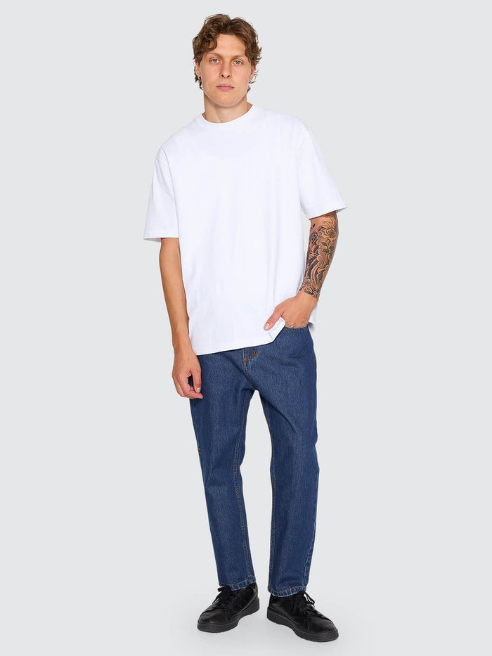 Chopped Slim Straight Cropped Denim Jean - Rinsed Ink