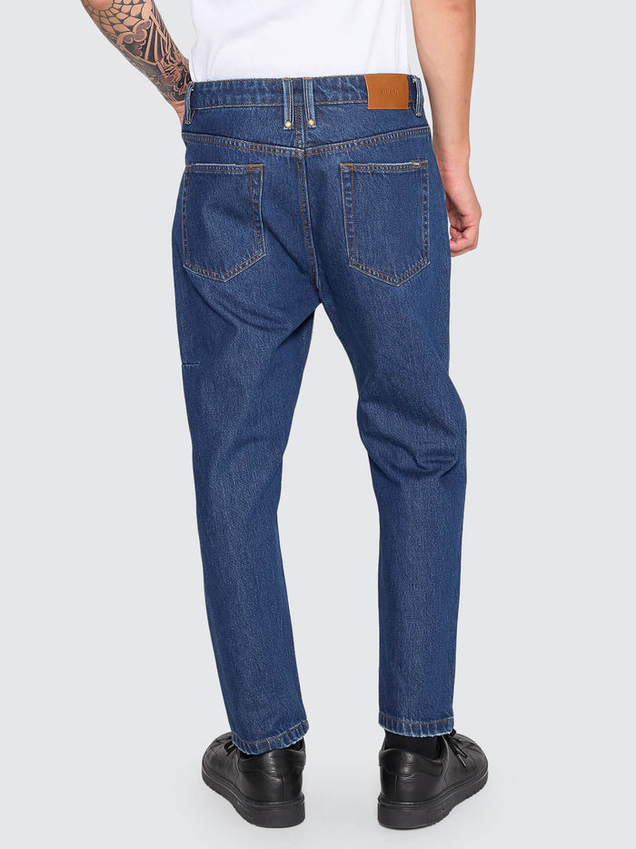 Chopped Slim Straight Cropped Denim Jean - Rinsed Ink