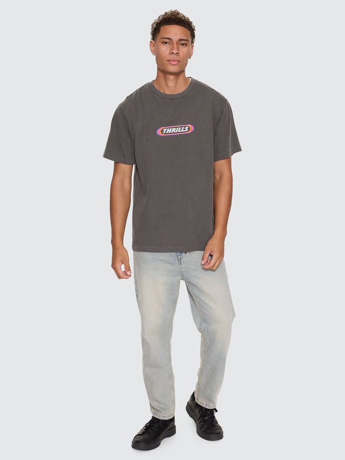 Chopped Straight Cropped Denim Jean - Light Granite Blue