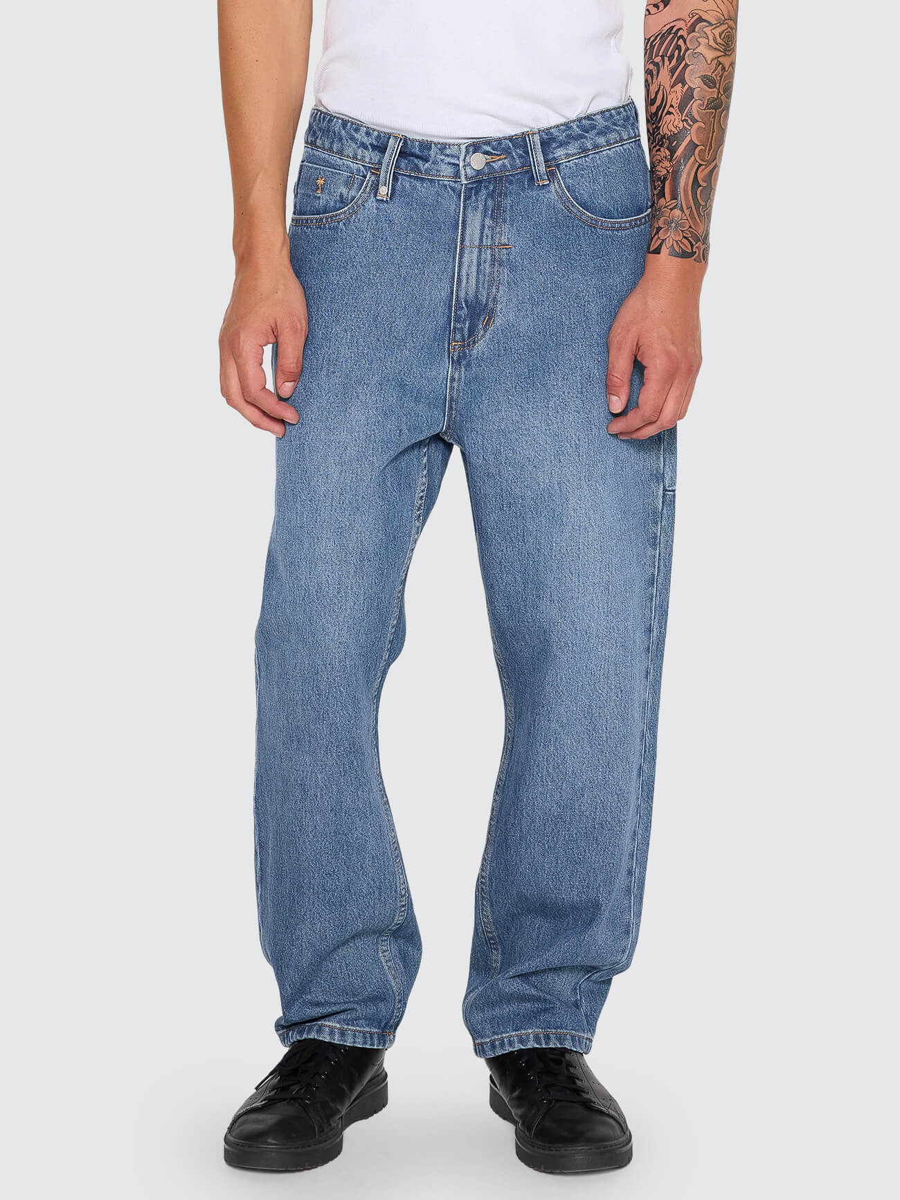 Slacker Relaxed Denim Jean - Darker Dust Blue