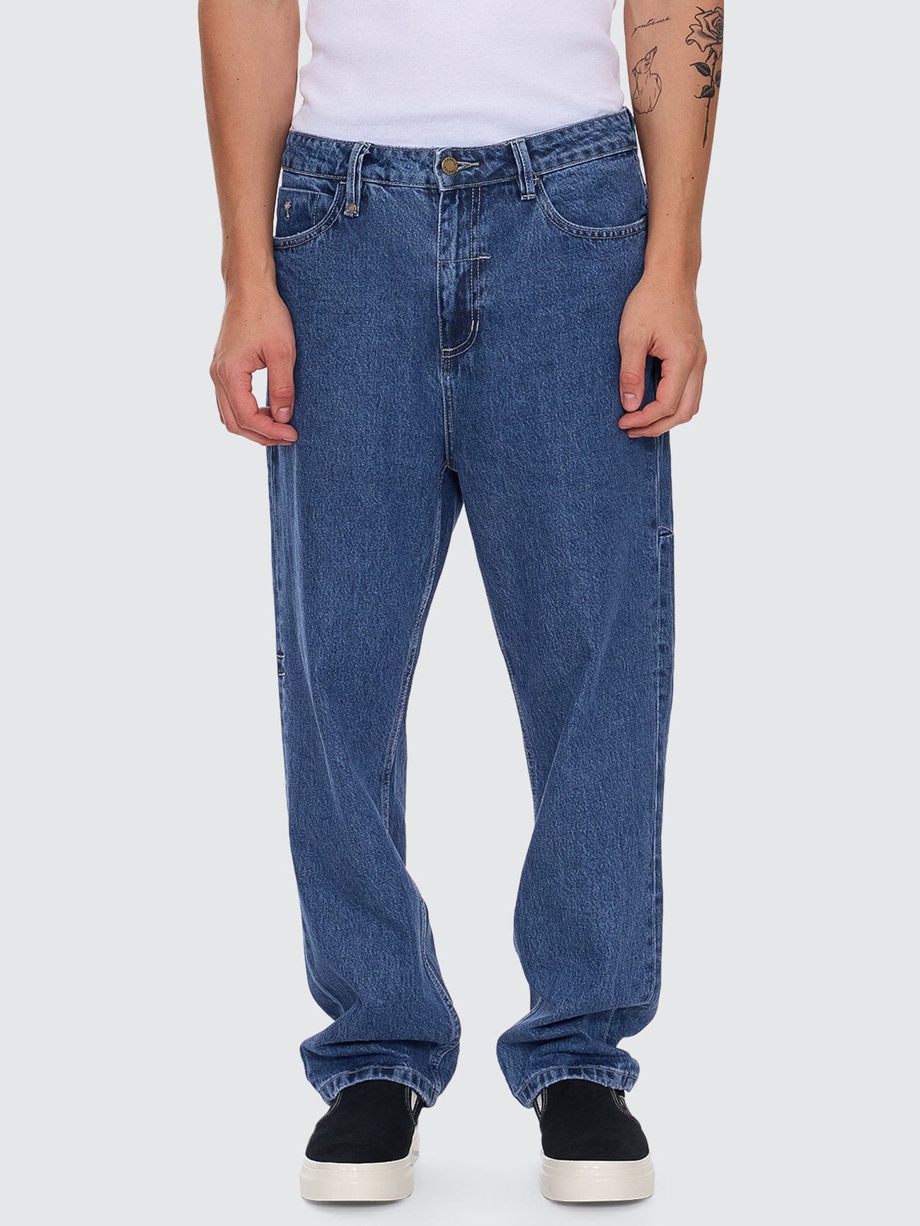 Hard Yakka x Thrills Carpenter Jean - Vintage Rinse Blue