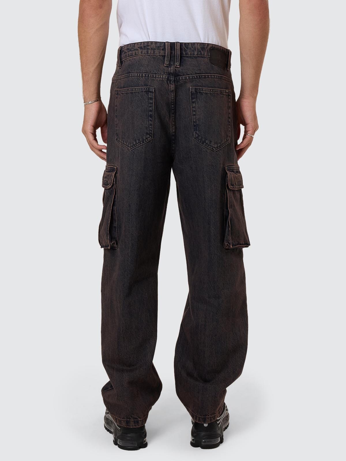 Big Slacker Denim Cargo Pant - Berry Black 26
