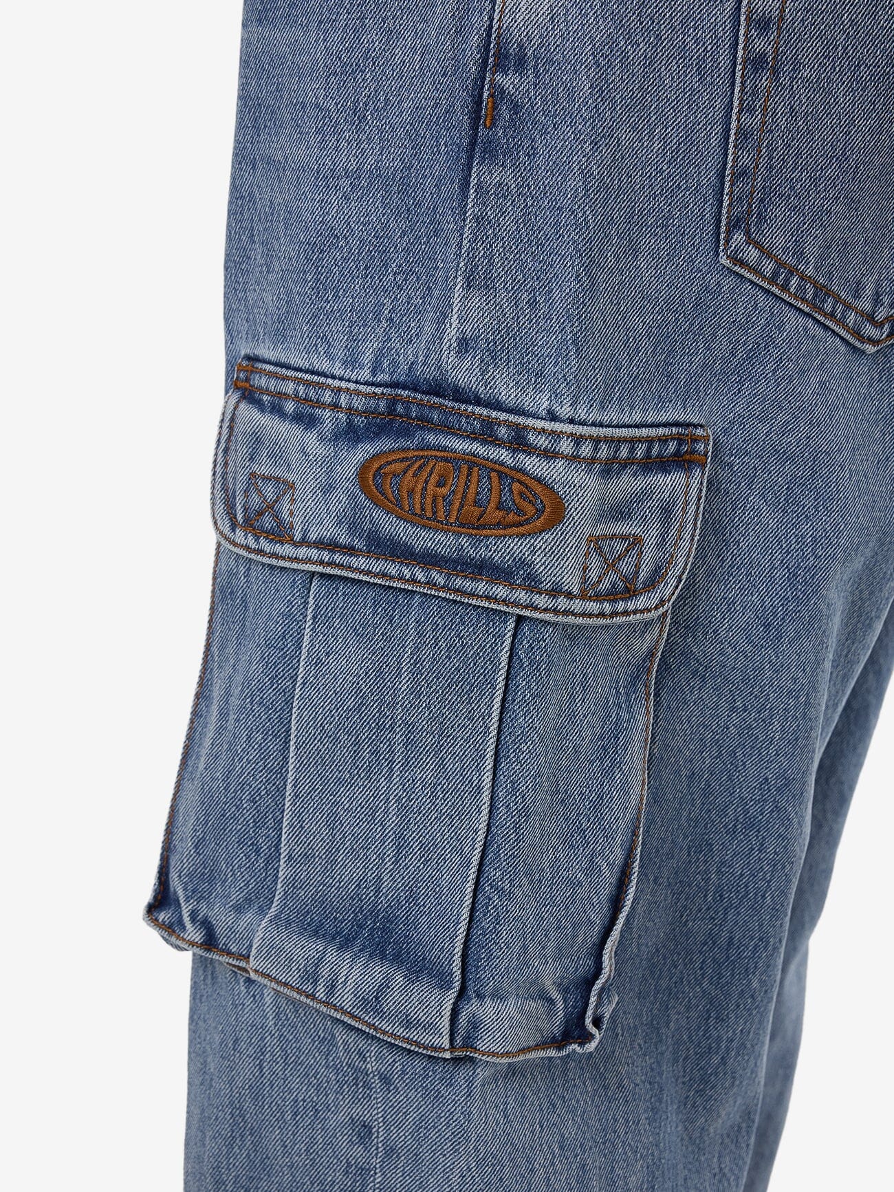 Big Slacker Denim Cargo Jean - Vintage Stone Blue 28