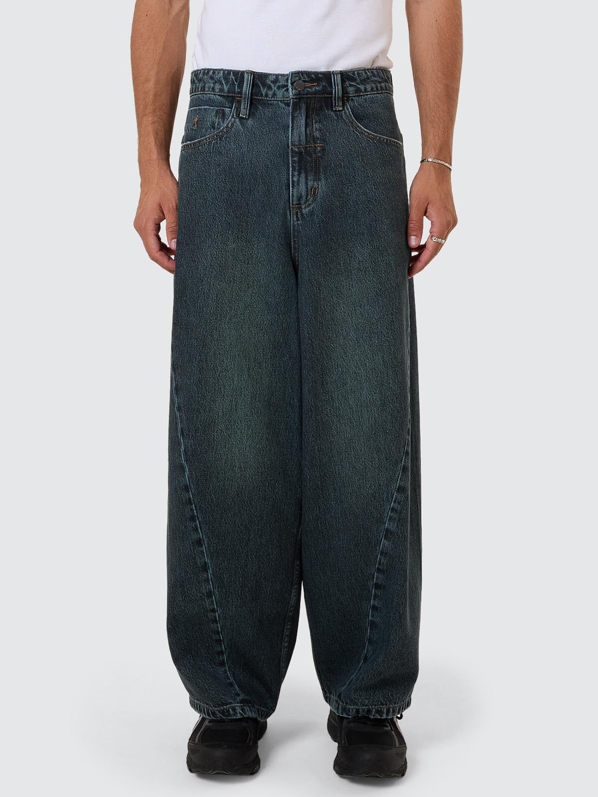 Barrel Leg Denim Jean - Metal Blue 26