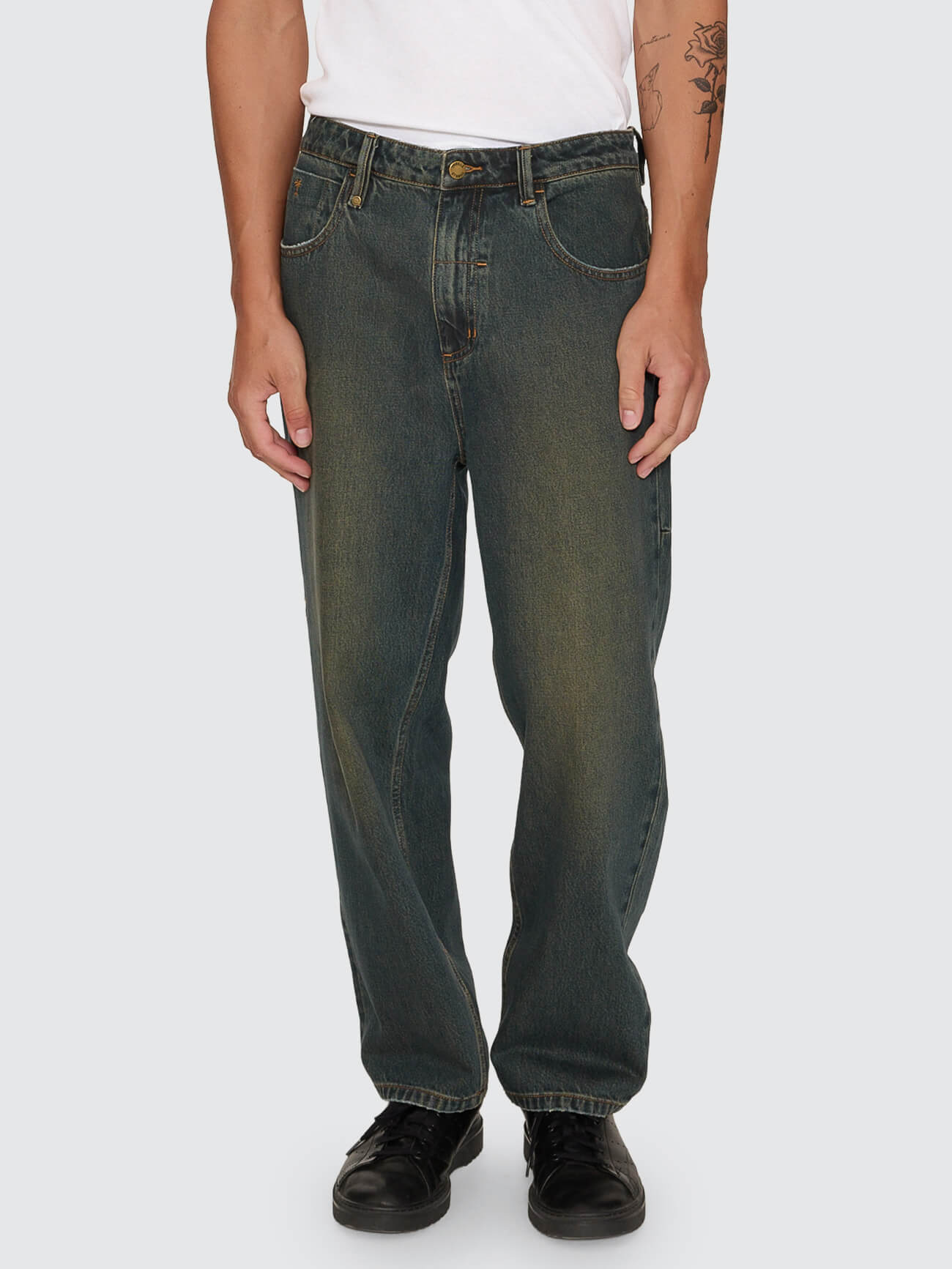 Mid Slacker Relaxed Denim Jean - Dirty Garage 26