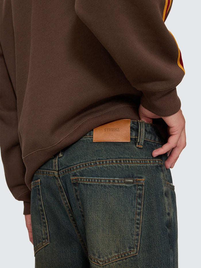 Mid Slacker Relaxed Denim Jean - Dirty Garage 26