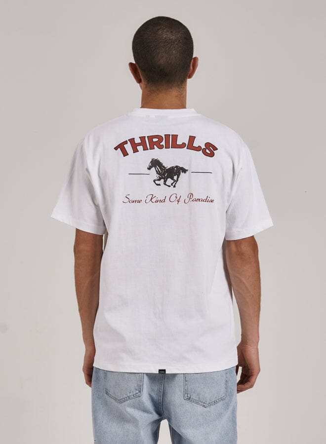 Riding In Paradise Merch Fit Tee - White