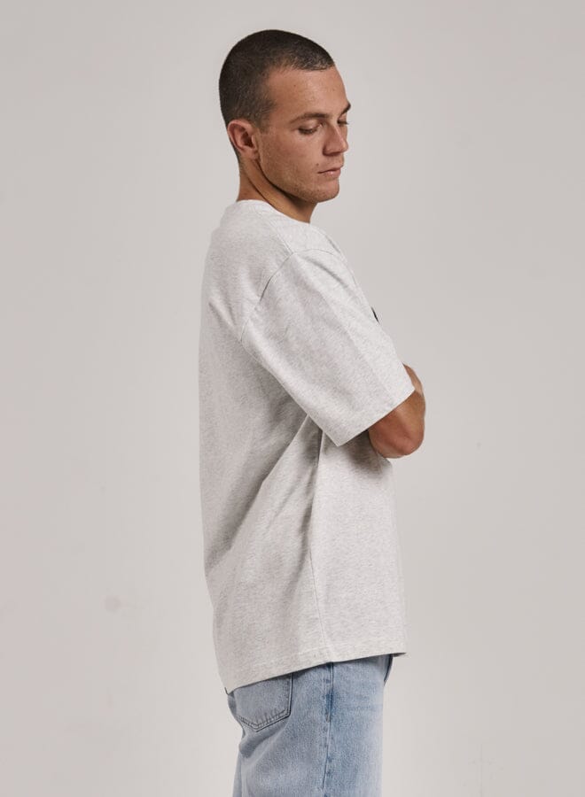 Sneak Attack Oversize Fit Tee - White Marle