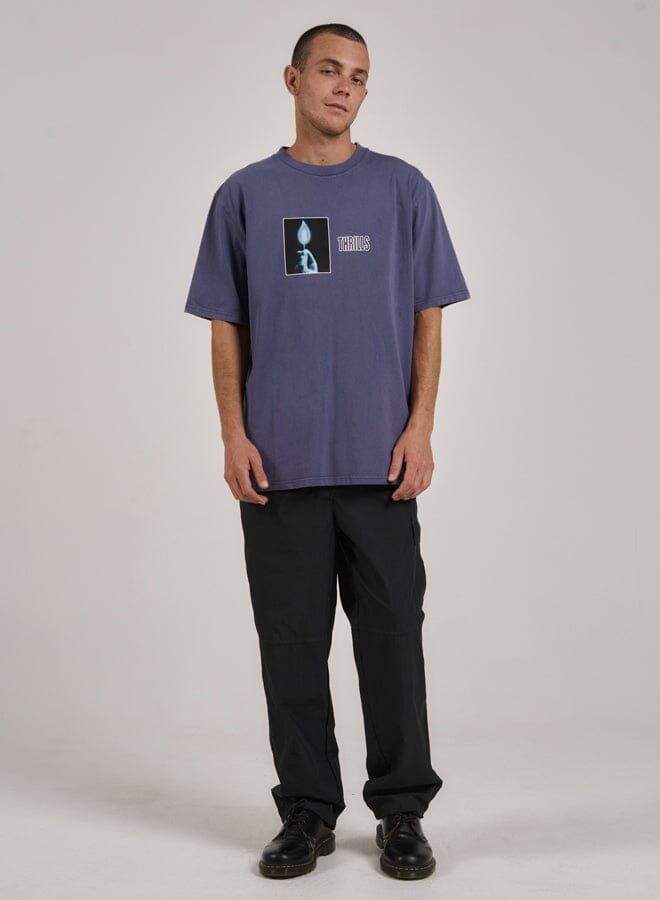 Lucky Strike Oversize Fit Tee - Blue Rinse