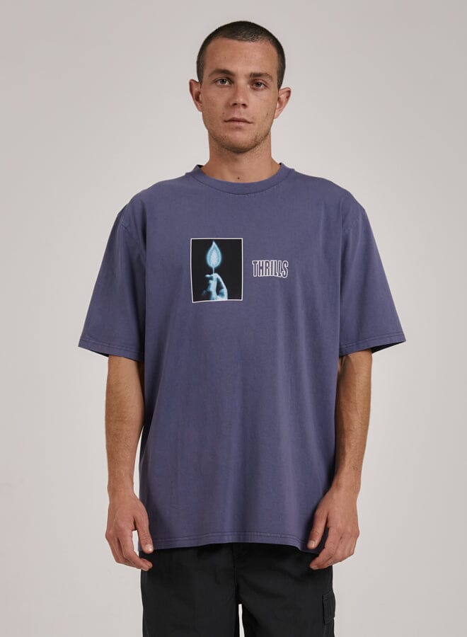 Lucky Strike Oversize Fit Tee - Blue Rinse
