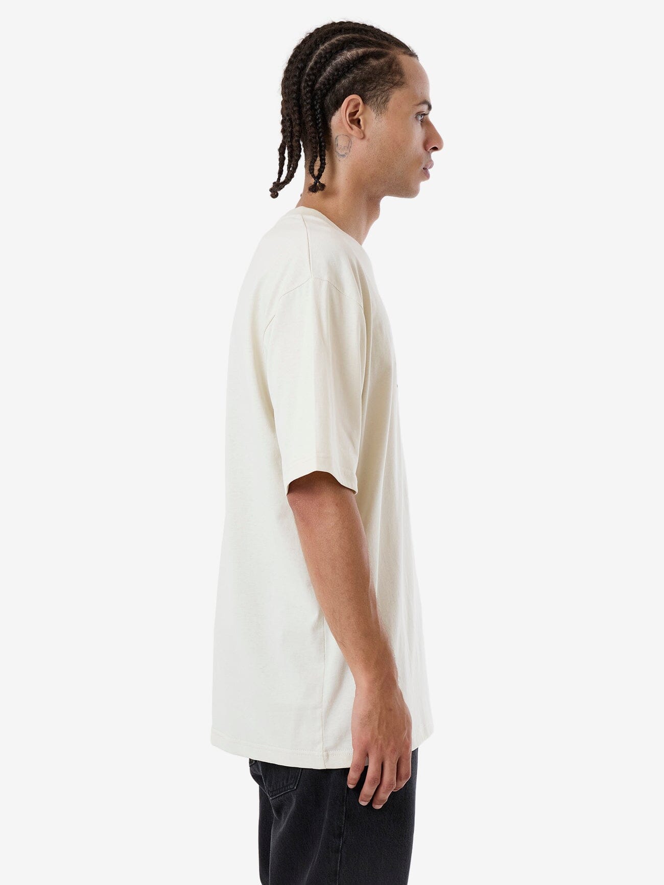 Above It All Oversize Fit Tee - Light Grey XS