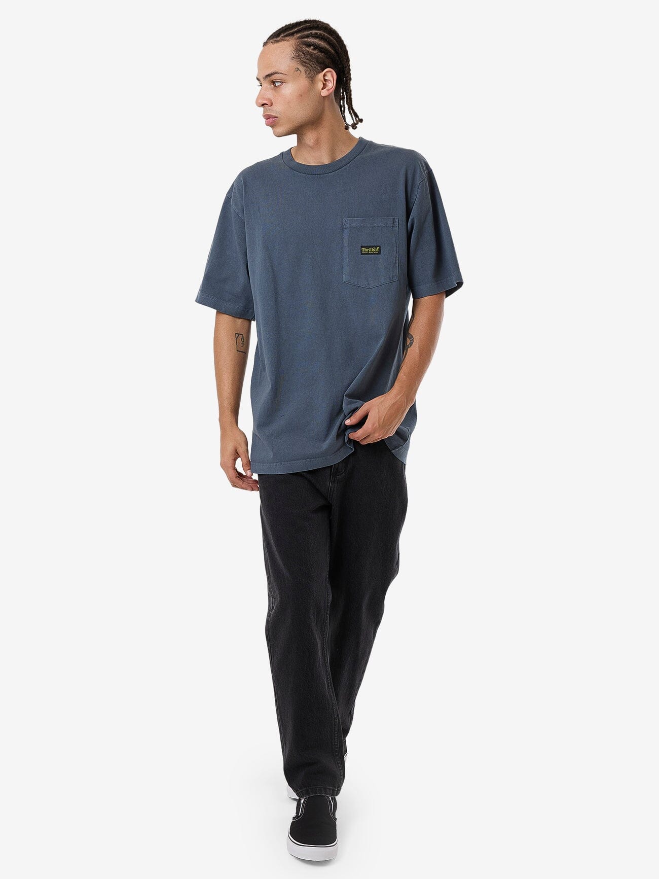 Thrills Union Oversize Fit Pocket Tee - Light Petrol XS